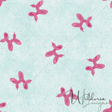 Load image into Gallery viewer, Balloon Pup - Pink on Speckled Denim