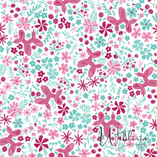 Load image into Gallery viewer, Balloon Pup Floral - Pink Pup - White