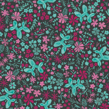 Load image into Gallery viewer, Balloon Pup Floral - Green Pup - Charcoal