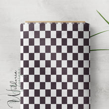 Load image into Gallery viewer, “Beginnings in Bloom" - Check Print | Midnight Purple White