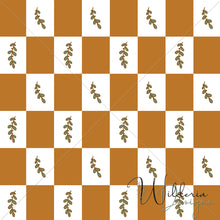 Load image into Gallery viewer, “Beginnings in Bloom" - Twig Check Print | Caramel