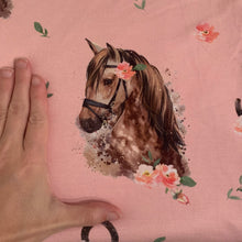 Load image into Gallery viewer, Floral Horses (on Pink) - Bamboo FT