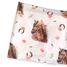 Load image into Gallery viewer, Floral Horses (on White) - Bamboo FT