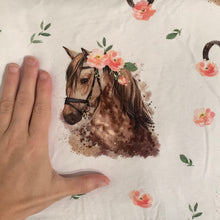 Load image into Gallery viewer, Floral Horses (on White) - Bamboo FT
