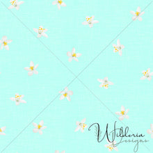 Load image into Gallery viewer, “Lemons & Blossoms" - Blossoms Linen | Light Cyan