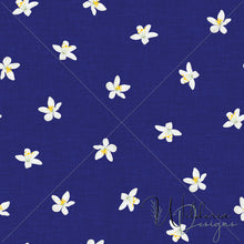 Load image into Gallery viewer, “Lemons & Blossoms" - Blossoms Linen | Royal Blue