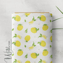 Load image into Gallery viewer, “Lemons & Blossoms" Linen | White