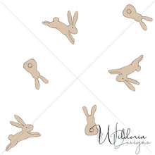 Load image into Gallery viewer, "Muted Garden" Bunnies - White