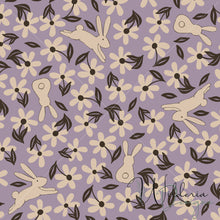 Load image into Gallery viewer, "Muted Garden" Floral Bunnies - Periwinkle