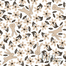 Load image into Gallery viewer, "Muted Garden" Floral Bunnies - White