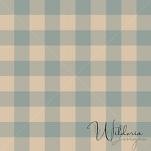 Load image into Gallery viewer, "Muted Garden" Gingham - Drizzle
