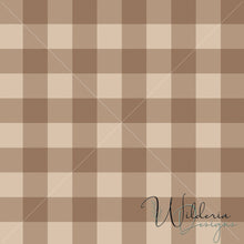 Load image into Gallery viewer, "Muted Garden" Gingham - Taupe