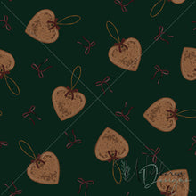 Load image into Gallery viewer, “Vintage Christmas" Heart Ornaments | Scattered | Evergreen