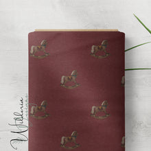 Load image into Gallery viewer, “Vintage Christmas" Rocking Horse | Raspberry