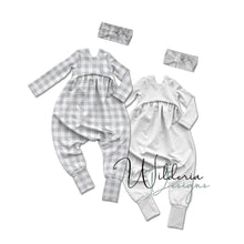 Load image into Gallery viewer, Bubble Romper & Knotted Headwrap Set