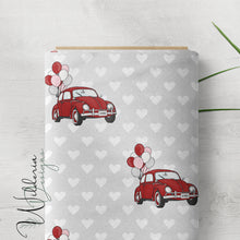 Load image into Gallery viewer, "Vintage Spring" Cars with Balloons - Cherry - Hearts