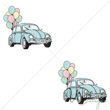 Load image into Gallery viewer, "Vintage Spring" Cars with Balloons - Serene