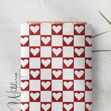 Load image into Gallery viewer, "Vintage Spring" Checker Hearts - Cherry