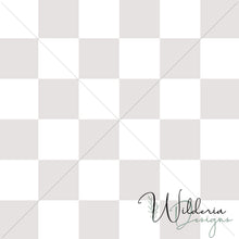 Load image into Gallery viewer, "Vintage Spring" Checker Print - Pearl Grey