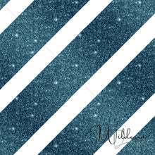 Load image into Gallery viewer, Candycane Glitter Stripes - Blue Raspberry