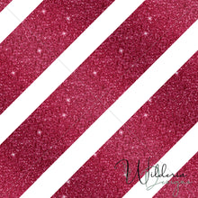 Load image into Gallery viewer, Candycane Glitter Stripes - Cherry