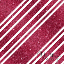 Load image into Gallery viewer, Candycane Glitter Stripes 2 - Cherry