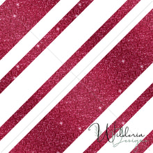 Load image into Gallery viewer, Candycane Glitter Stripes 3 - Cherry