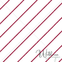 Load image into Gallery viewer, Candycane Glitter Stripes Mini - Cherry
