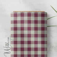 Load image into Gallery viewer, Gingham - Sage Cherry - Christmas Floral Coordinate