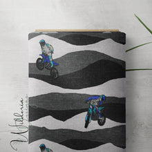 Load image into Gallery viewer, Linen Dirt Bikes - Blue