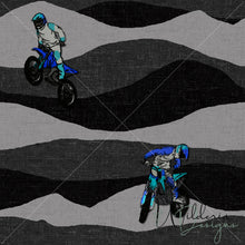 Load image into Gallery viewer, Linen Dirt Bikes - Blue