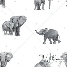 Load image into Gallery viewer, Watercolour Elephants - with specks