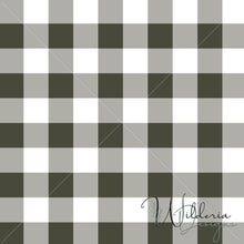 Load image into Gallery viewer, Gingham - Dark Olive - Rustic Floral Coordinate