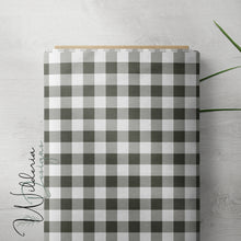 Load image into Gallery viewer, Gingham - Dark Olive - Rustic Floral Coordinate