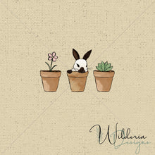 Load image into Gallery viewer, "Hop To It" Bunny Pot Fun Panel