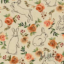 Load image into Gallery viewer, "Hop To It" Cottontail Family - Outline Floral - Birch