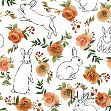Load image into Gallery viewer, "Hop To It" Cottontail Family - Outline Floral