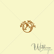 Load image into Gallery viewer, "My Little World" Collection Hello World Panel - Cream