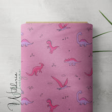 Load image into Gallery viewer, Pink Dinos on Linen