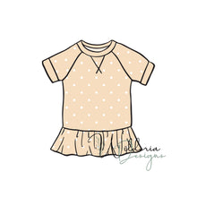 Load image into Gallery viewer, Raglan Sweater Ruffle Hem Mockup (Short Sleeve)