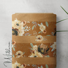 Load image into Gallery viewer, Rustic Florals - Linen Stripe - Caramel **Limited Design**