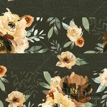 Load image into Gallery viewer, Rustic Florals - Linen Stripe - Dark Olive **Limited Design**