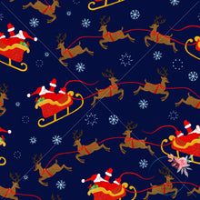 Load image into Gallery viewer, Santa & Reindeer Handdrawn Design