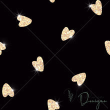Load image into Gallery viewer, Scattered Hearts - Gold Sparkle