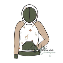 Load image into Gallery viewer, Scuba Hood Raglan Mockup