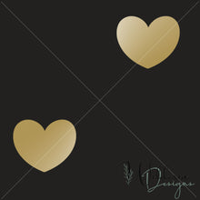 Load image into Gallery viewer, Simple Heart - Gold Charcoal