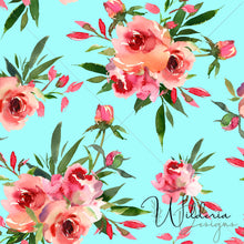 Load image into Gallery viewer, Spring Florals - Aqua **Limited Design**