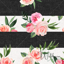 Load image into Gallery viewer, Summer Florals - Linen Stripe - Shadow **Limited Design**