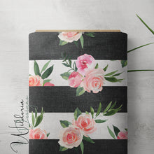 Load image into Gallery viewer, Summer Florals - Linen Stripe - Shadow **Limited Design**