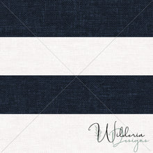 Load image into Gallery viewer, Summer Florals - Linen Stripe - Navy